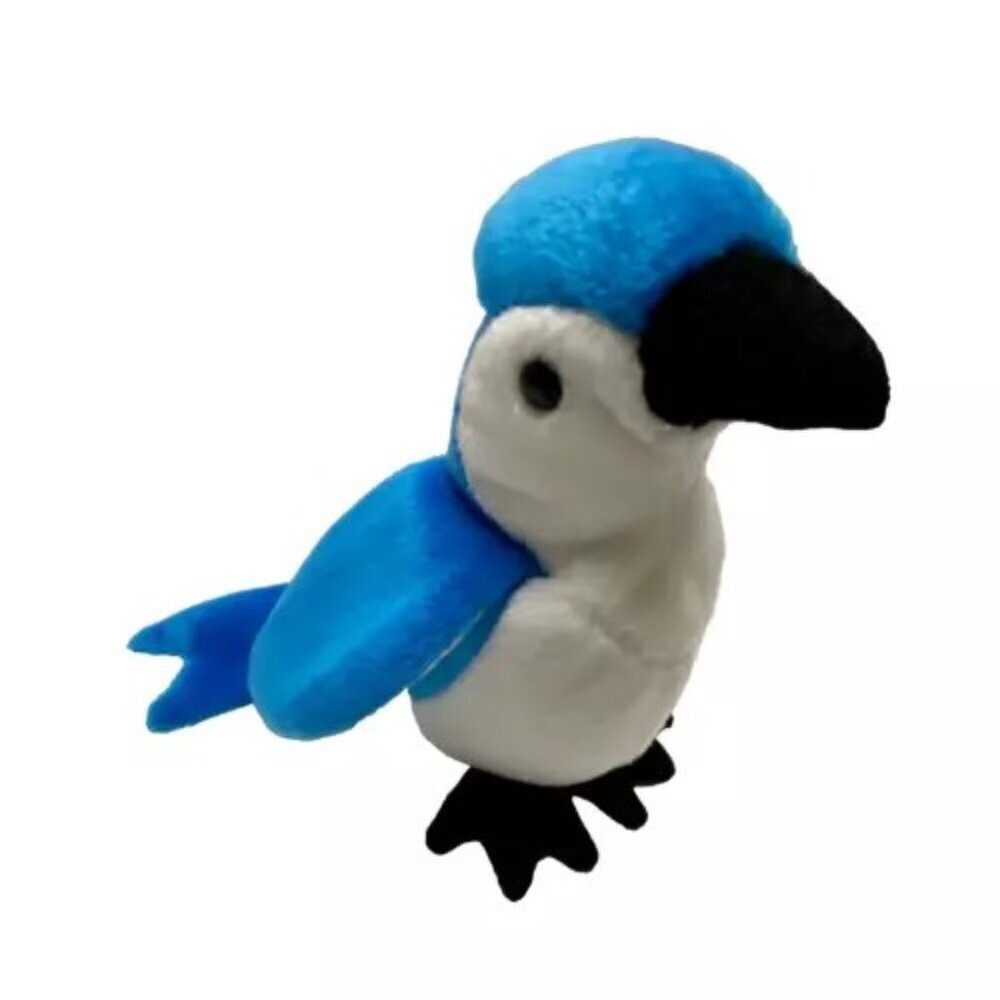Ty Beanie Babies Rocket The‎ Bluejay Bird Retired Plush Rare 1997/98 Tag Errors